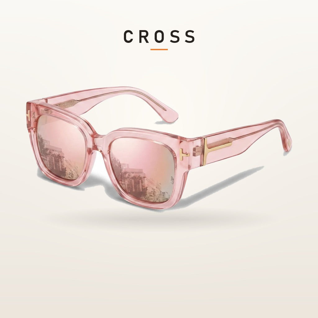 SunFit Solbriller Dame – Lys Rosa Mirror Cross